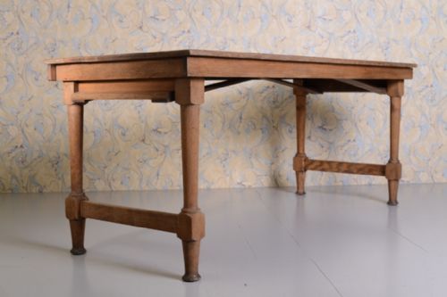 Unusual English Antique Oak Folding Dining Table/desk