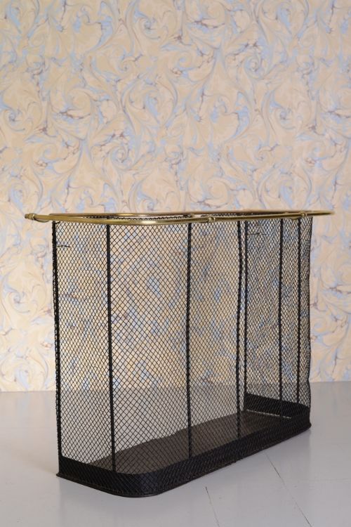 19th Century Antique Nursery Fire Guard with Nappy Rail.