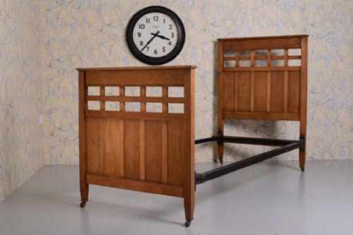 Antique Oak Single Bed by Warings