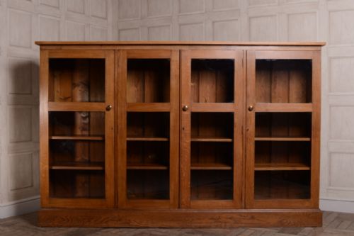 fig 1. English Antique Oak Glazed Cupboard