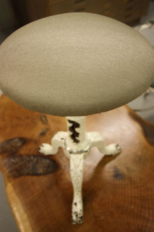 fig 1. English Antique Cast Iron Piano Stool