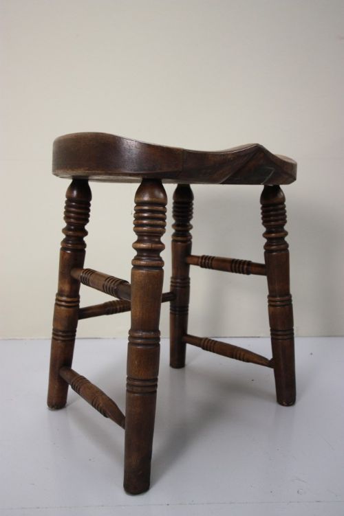 Edwardian Antique Bottom Hugging Stool.