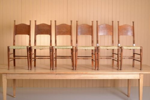 fig 1. Set of Six Oak Dining Chairs by William Birch