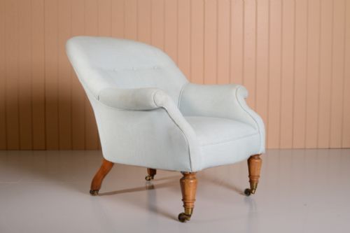 William IV English Antique Upholstered Armchair