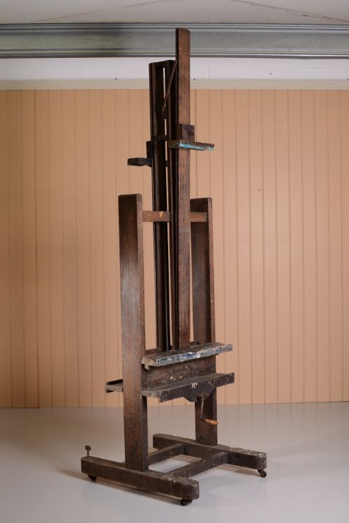 Unusual Double Sided Antique Oak Artist's Easel