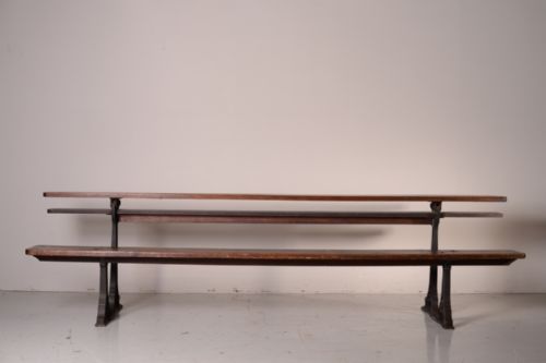 fig 1. 19th Century Antique Iron & Pine Table & Bench (5).