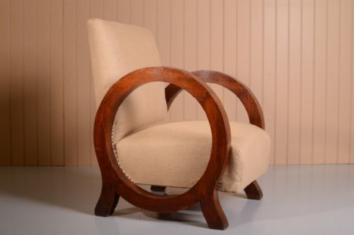 Fabulous Art Deco Antique Upholstered Armchair