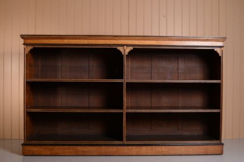 fig 1. Super Quality Large English Antique Open Bookcase