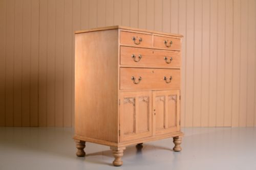 Beautiful Regency Antique Pine Tall Boy Chest