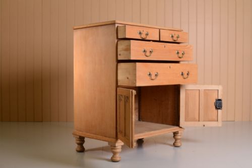 fig 2. Beautiful Regency Antique Pine Tall Boy Chest