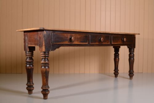 Wide English Country Antique Serving Table/dresser