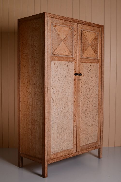 fig 1. Heals 1920's Double Oak Wardrobe