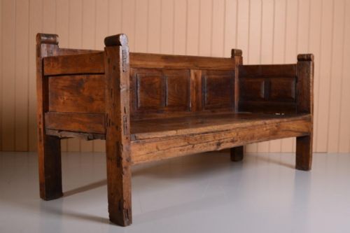 Early 19th Century Antique Chestnut Bench