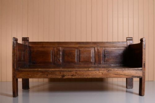 fig 1. Early 19th Century Antique Chestnut Bench