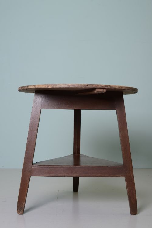 fig 1. Painted Pine Antique Welsh Cricket Table