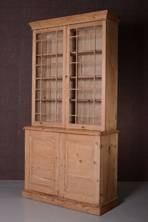 fig 1. Georgian Antique Pine Bookcase
