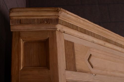 fig 2. Architectural 18th Century Antique Pine Corner Cupboard.