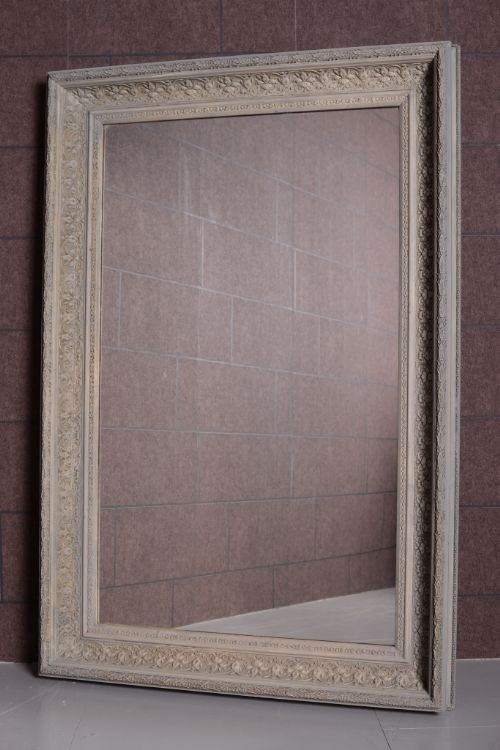 Large English Antique Gesso Work Mirror