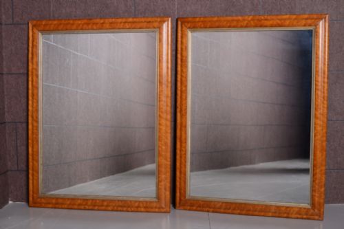 Pair of English Antique Maple Mirrors