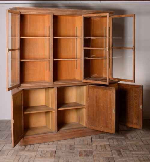fig 2. English Antique Oak Six Door Bookcase