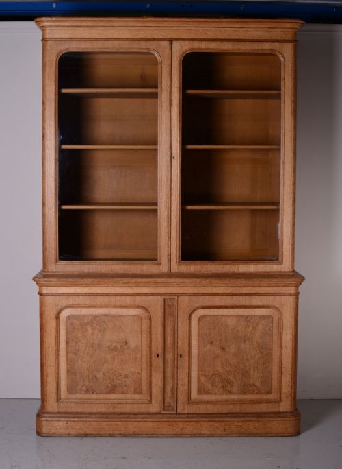 Superb Quality Antique Burr Oak Bookcase