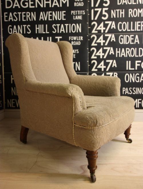 Good Quality Upholstered Antique Armchair