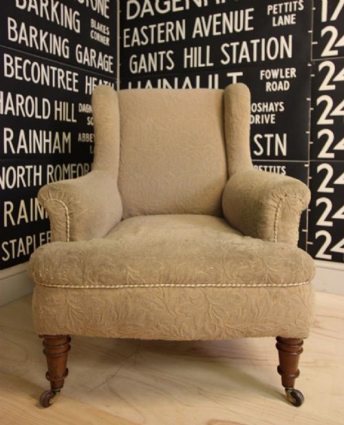 fig 1. Good Quality Upholstered Antique Armchair