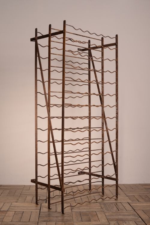 Edwardian Antique Metal Wine Rack