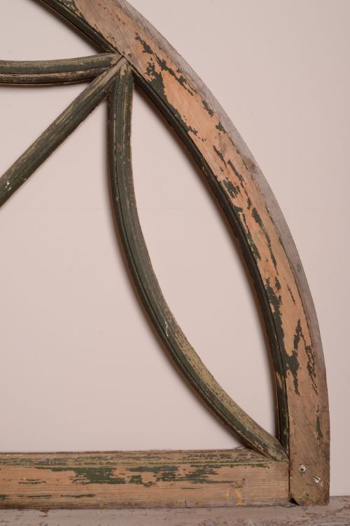fig 1. English Georgian Antique Painted Pine Fan Light