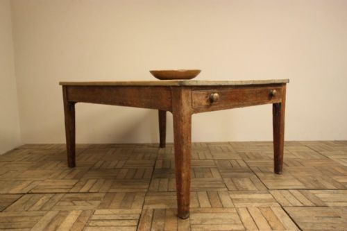 19th Century English Antique Pine Kitchen Dining Table