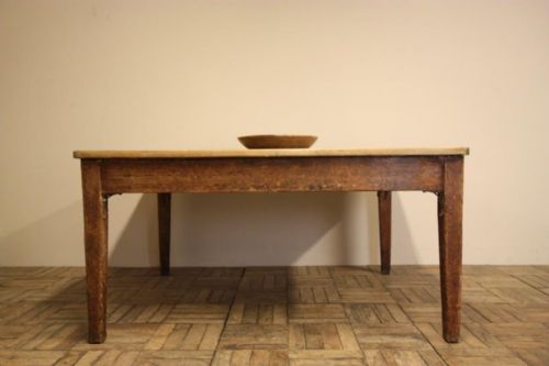 fig 1. 19th Century English Antique Pine Kitchen Dining Table