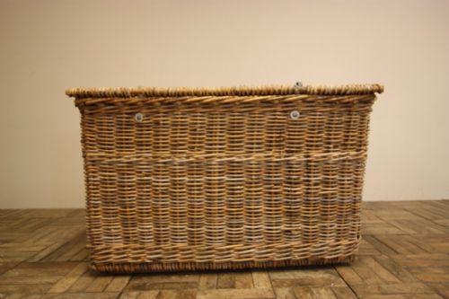 fig 1. Large Antique Willow Laundry Basket