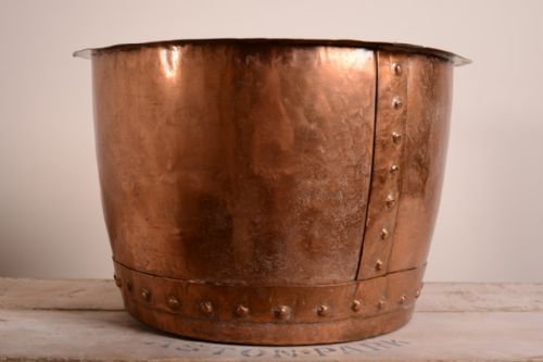 English Antique Copper Log Bin/planter