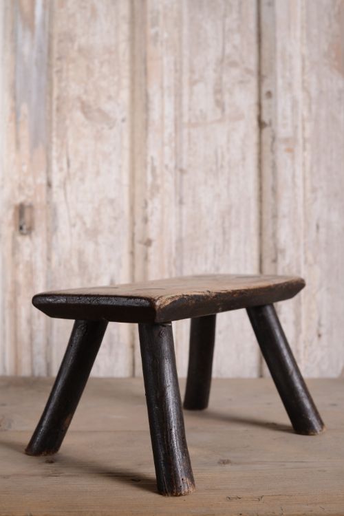 19th Century Welsh Antique Elm Stool