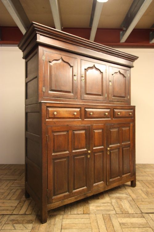fig 1. Superb 18th Century Antique Oak Welsh Press Cupboard