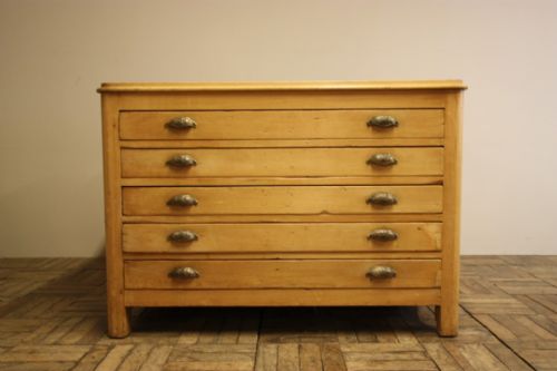 fig 1. Early Example 19th Century Antique Plan Chest