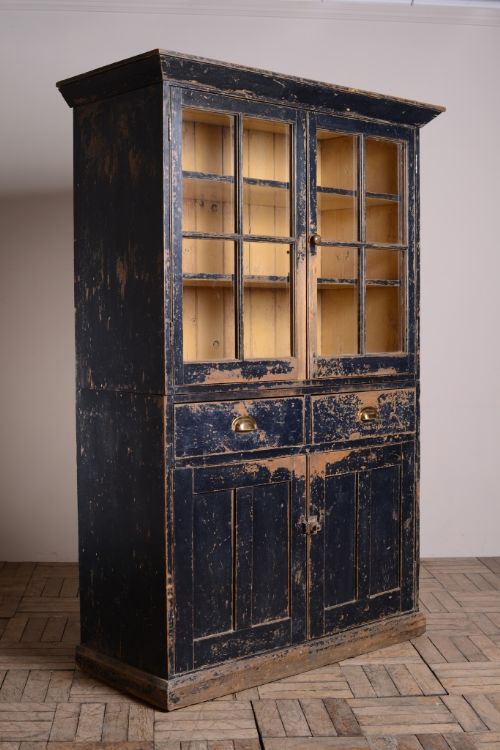 fig 1. Antique Housekeeping Cupboard in Wonderful Paint.