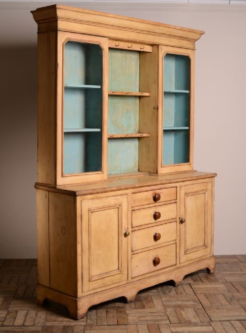 fig 1. Original Painted Antique Welsh Dresser.