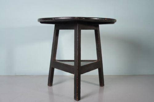 fig 1. Honest Painted Pine Antique Cricket Table