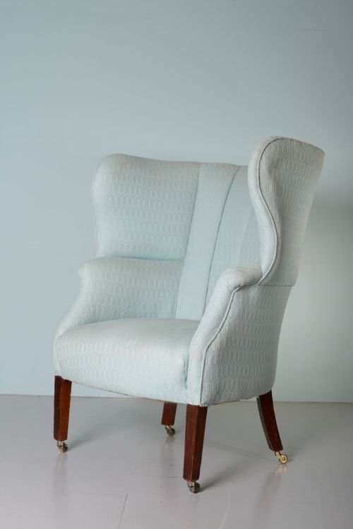 Quality 19th Century Upholstered Reading Armchair