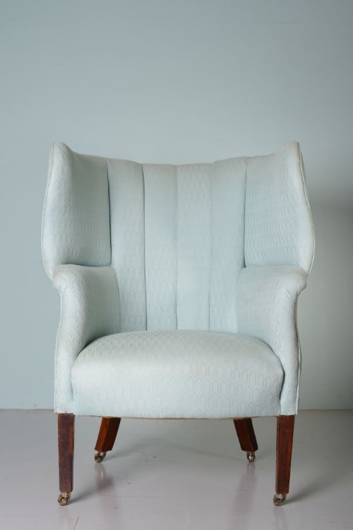 fig 1. Quality 19th Century Upholstered Reading Armchair