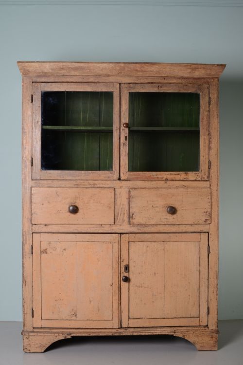 West Country Antique Painted Pine Cupboard
