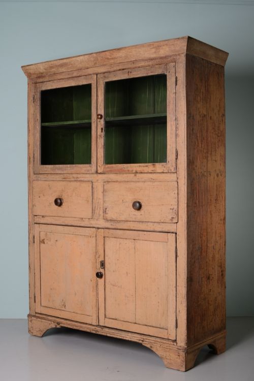 fig 1. West Country Antique Painted Pine Cupboard