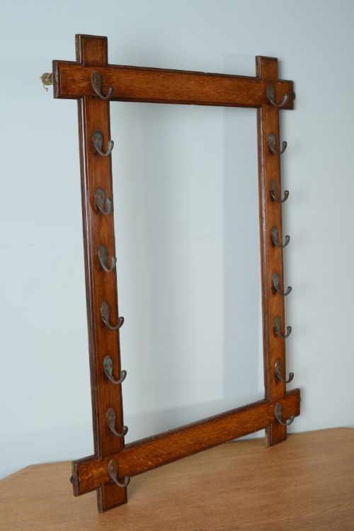 English 19th Century Antique Oak Whip Rack