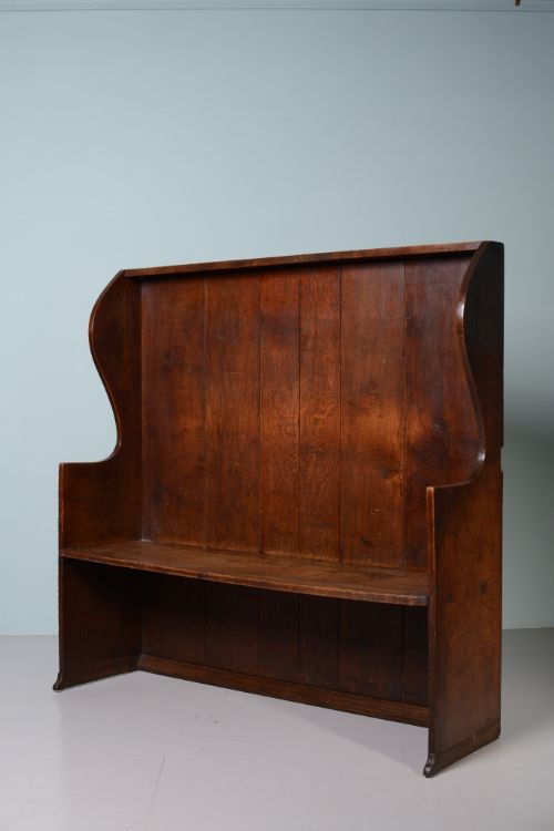 Georgian Antique Oak Tavern Settle