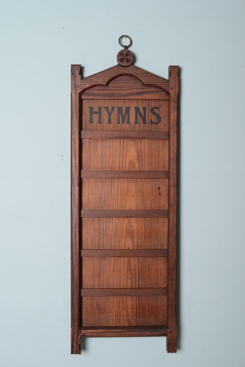 19th Century Antique Pine Hymn Notice Board