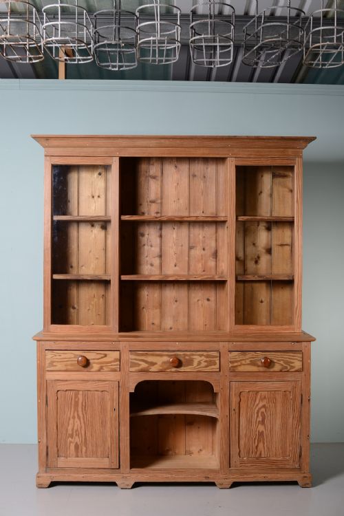 fig 1. English 19th Century Antique Pine Dresser.