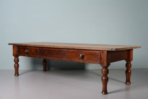 English 19th Antique Pine Coffee Table