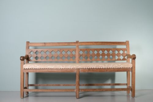 Unusual 19th Century Walnut Antique Bench Seat