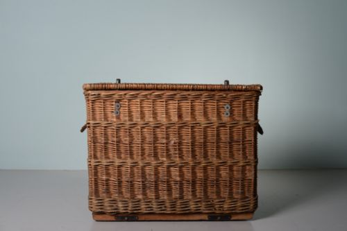 Large Edwardian Antique Wicker Basket. Perfect for Logs.